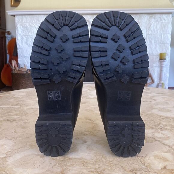 T.U.K. Black TUKskin™ Fringe Loafer Platform - Picture 11 of 12